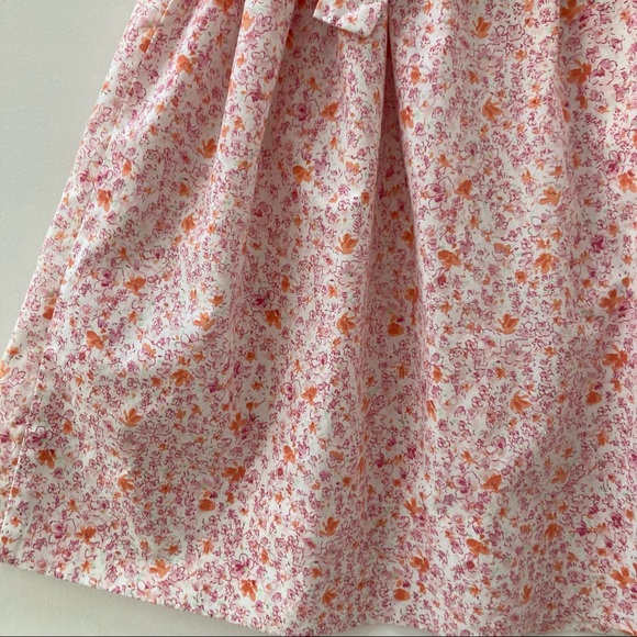 Vintage Girls 4 Floral Smocked Dress Spring Summer Easter Pink - Picture 9 of 11